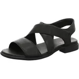 THINK! Kamaa Chromfrei Gegerbte Nachhaltige Riemchen Think Sandale Damen KAMAA Sandale 0000 SCHWARZ 38 EU,