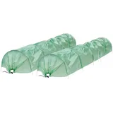 ECD Germany 2x Folientunnel Pflanztunnel 300x55x35 cm Gartenzubehör, Gartenpflege