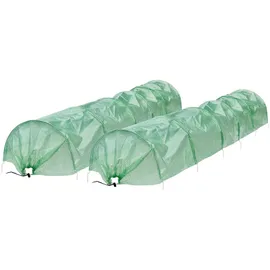 ECD Germany 2x Folientunnel Pflanztunnel 300x55x35 cm Gartenzubehör, Gartenpflege