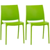 CLP Maya Gartenstuhl-Set 44 x 50 x 81 cm grün 2 St.