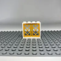 LEGO LEGO® 1x4x3 Fenster Golden Weißer Rahmen für Haus,
