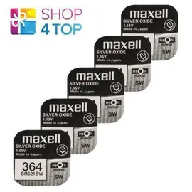 Maxell 364 SR621SW 1.55V Uhrenbatterie 1,55 V Knopfzelle BATTERIEN MX Uhrenknopfzelle Silberoxid