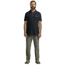 Jack Wolfskin Essential Kurzarm-poloshirt - Dark Navy - M