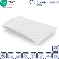 CloudComfort Basic Gel-Flocken Kissen 40 x 80 cm