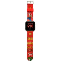 Kids Licensing Super Mario LED-Uhr 0 mm Gehäuse rot Silikonarmband rot