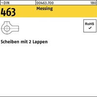 Industrial Quality Supplies DIN 463 Flache Scheibe Messing 25mm