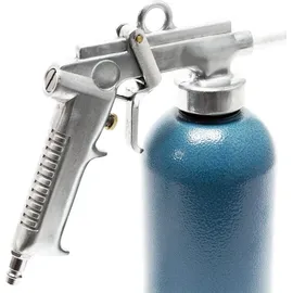 Wiltec Druckbecherpistole 1100ml 4-6bar 1/4" Hohlraumpistole u. Schläuche Spritzpistole Hakendüse Runddüse