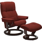 Stressless Relaxsessel STRESSLESS Mayfair Sessel Gr. Microfaser DINAMICA, Classic Base Braun, Rela x funktion-Drehfunktion-PlusTMSystem-Gleitsystem, B/H/T: 75 cm x 99 cm x 73 cm, rot (red dinamica) Lesesessel und Relaxsessel