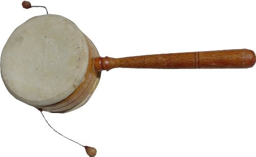 GURU SHOP Musikinstrument aus Holz, Musik Percussion Rhythmus Klang Instrument, Handgearbeitet - Drehtrommel 2, Braun, 21x6,5x4,5 cm, Musikinstrumente
