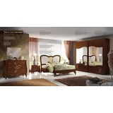 Schlafzimmer Bett Nachttisch Kleiderschrank Kommode Spiegel Neu Luxus Set 6tlg