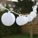 FHS International LED LAMPION PARTYLICHTERKETTE 5m WARMWEIßE LEDs 20er LAMPIONS
