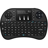 Rii Mini i8+ Wireless (QWERTZ) - Mini Beleuchtete Tastatur mit Multi-Touch Maus-Pad für Smart TV, Mini PC, HTPC, Computer und Konsolenspiele