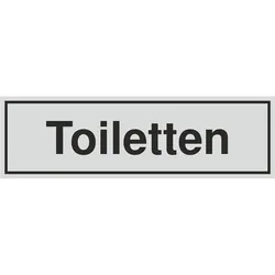 Schild - Toiletten - silbermatt