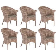SonnenPartner Cayman Gartenstuhl 69 x 65 x 80 cm beige/grau 6 St.