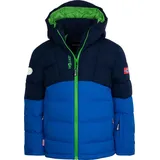 TROLLKIDS Gryllefjord Jacket - Medium Blue / Bright Green - 104