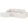 Juskys Eckcouch Cord 3-Sitzer Creme