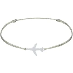 Elli Flugzeug Nylon Travel 925 Sterling Silber Grau Damen 