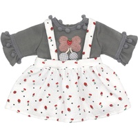 ZWOOS Puppenkleidung 35-43 cm für New Born Baby Puppen, Kleid mit Erdbeer-Print kompatibel mit Baby Born, Baby Annabell, Nenuco und Mehr