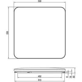 Trio Reality LED Deckenleuchte Blanca Weiß 5 x 53 x 53 cm