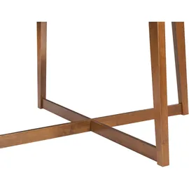 Beliani Esstisch Waipori Dunkle Eiche 140 cm 140 cm