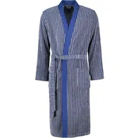 CAWÖ Bademäntel Herren Kimono Streifen 2843 blau - 17 M Weiss