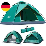 Camping Zelt 2-4 Personen, 3S Auto Pop up Zelt Wasserdicht Kuppelzelte Wurfzelt