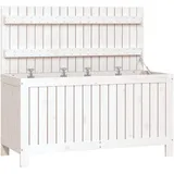 furnicato Gartentruhe 115 x 49 x 60 cm Weiß