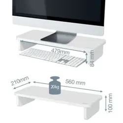 LEITZ Bildschirmträger Ergo 24Zoll weiß 6434-00-01 Ergo