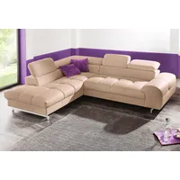 Cotta Ecksofa COTTA "Chef L-Form", braun (cappuccino), B:257cm H:72cm