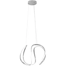ETC Shop LED Hänge Leuchte 1-flg. dimmbar 60 cm geschwungen grau