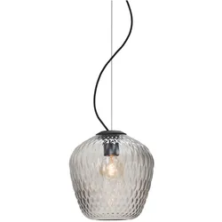 &Tradition - Blown SW3 Pendelleuchte, silber / Kabel schwarz