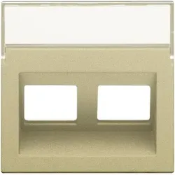 Niko Züblin 221-65400 Abdeckung Daten 2x RJ schräger Ausgang, gold coated 22165400