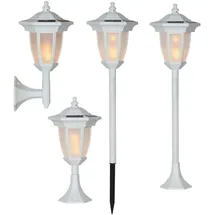 Star Trading 4in1 LED Solarleuchte Flame weiß