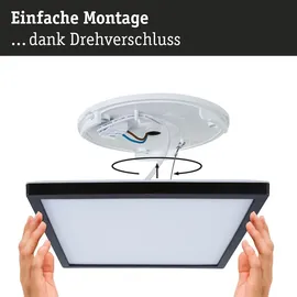 Paulmann LED Panel Atria Shine 1 eckig 298x298mm 15,7W 2100lm 3000 - 6500K schwarz