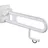 Normbau Stützklappgriff Nylon 850 mm mit Papierrollenhalter und Abrollbremse weiß Wandstützgriff