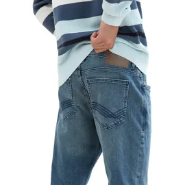 Tom Tailor "Josh", Damen, Gr. 30, Länge 34, blau (clean mid stone blau denim), Denim/Jeans, Obermaterial: 98% Baumwolle, 2% Elasthan, unifarben, slim fit knöchellang, Jeans Slim-fit-Jeans, im Five-Pocket Style