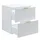Badplaats Waschbeckenunterschrank Borneo 2 Schubladen 60 x 63 x 49 cm Weiß Matt