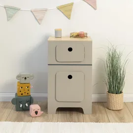 Musterkind MUSTERKIND® Kinder-Kühlschrank Mix & Match, warmgrau/natur, grau