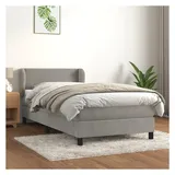 vidaXL Boxspringbett 80 x 200 cm Hellgrau