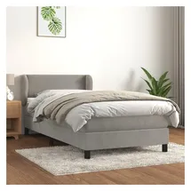 vidaXL Boxspringbett 80 x 200 cm Hellgrau