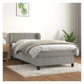 vidaXL Boxspringbett 80 x 200 cm Hellgrau