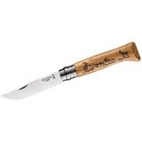 OPINEL N¦8 Inox Animalia Gamuza Entrega CON 6 Berlingots EN Cada Caja-Nuevo, Silber