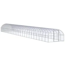 vidaXL Outdoor-Hühnerstall 3x24x2 m Verzinkter Stahl