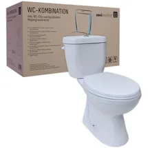 Sanicomfort Stand-WC mit WC-Sitz Weiß