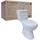 Sanicomfort Stand-WC mit WC-Sitz Weiß