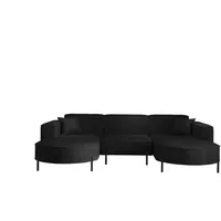 Fun Möbel Wohnlandschaft U-Form Sofa VALENCIA in Stoff Scala