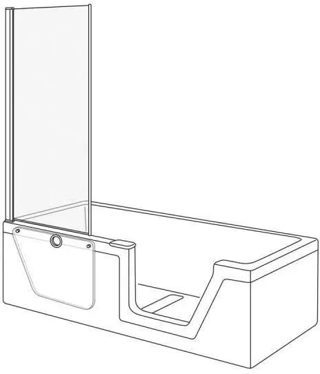 Duscholux Step-In Pure Badewannenaufsatz.. - Duschkabinen-Faltwand