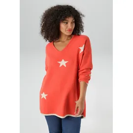 aniston plus Strickpullover orange/beige 54