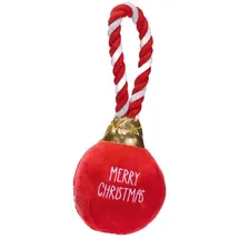 beeztees Hundespielzeug Xmas Baumkugel Plüsch rot rot