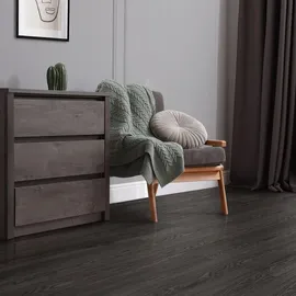 ML-Design Deluxe PVC Bodenbelag, Selbstklebende Vinylboden Eiche Dunkelgrau,